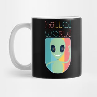 Funny Alien UFO :Hello! World Mug